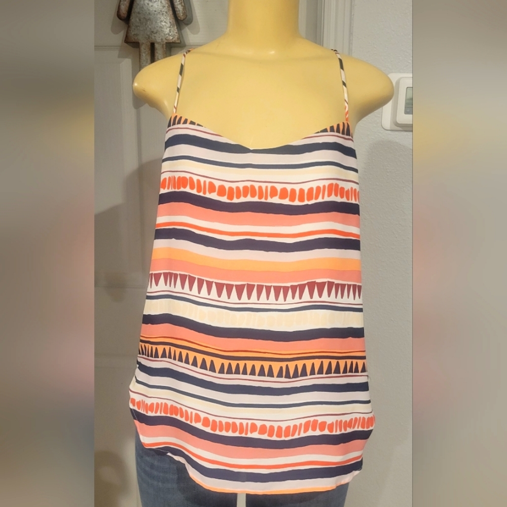 LOFT size small multi-colored sleeveless blouse